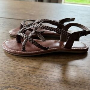 MIA Dark Brown Braided Sandals